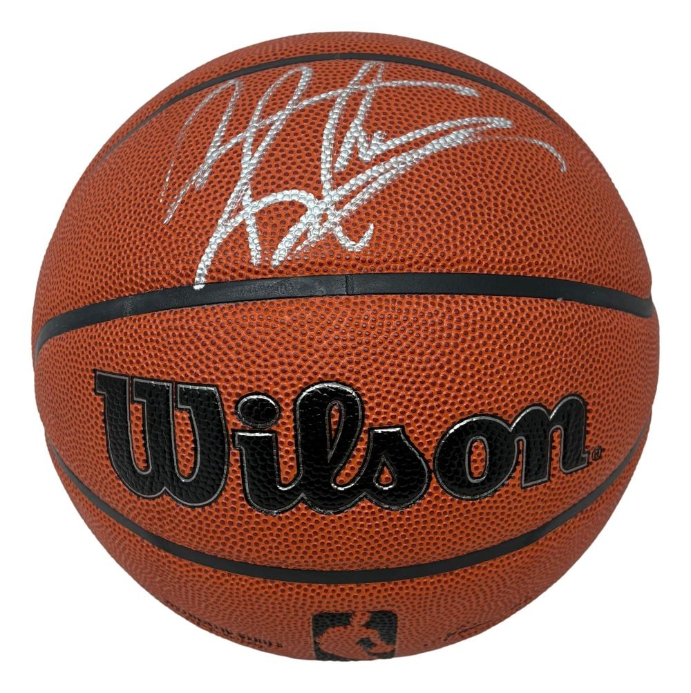 60708 Dennis Rodman Chicago Bulls Signed NBA Wilson I&O Basketball JSA QR