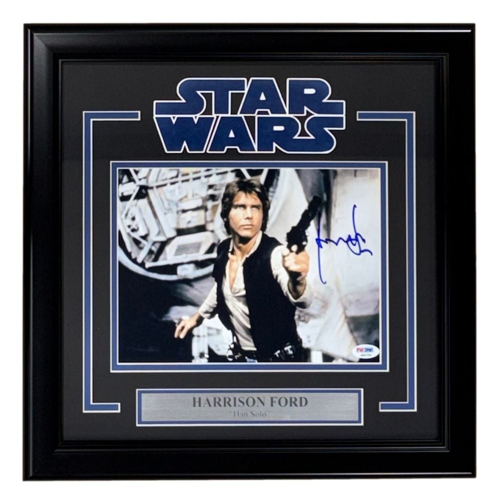 61837 Harrison Ford Signed Framed 8 x 10 in. Star Wars Han Solo Photo PSA & DNA
