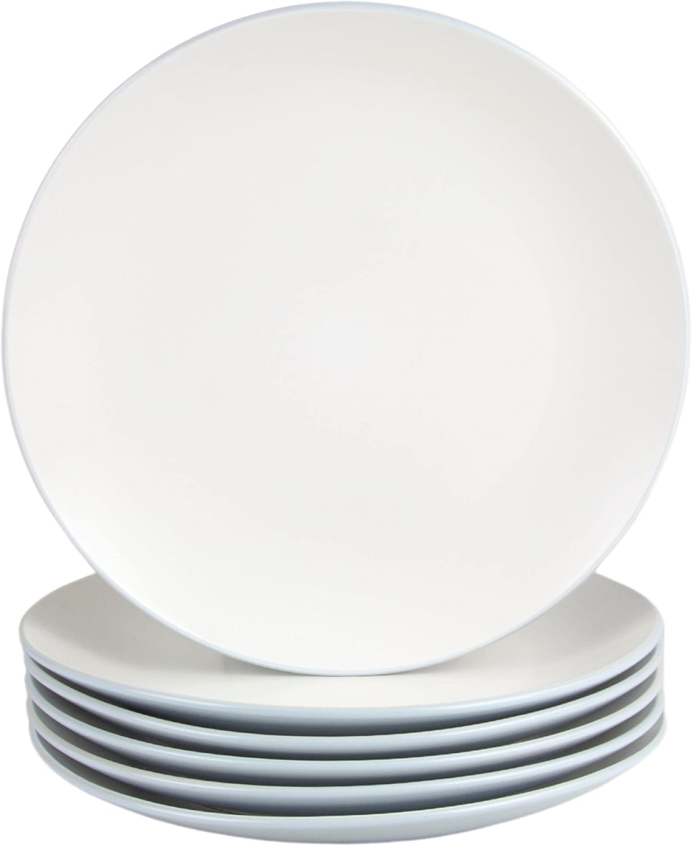 Picture of 10 Strawberry Street 2TONE-1-BLUW-6 10.5 in. Two Tone Coupe Dinner Plate, Blue & White - Set of 6