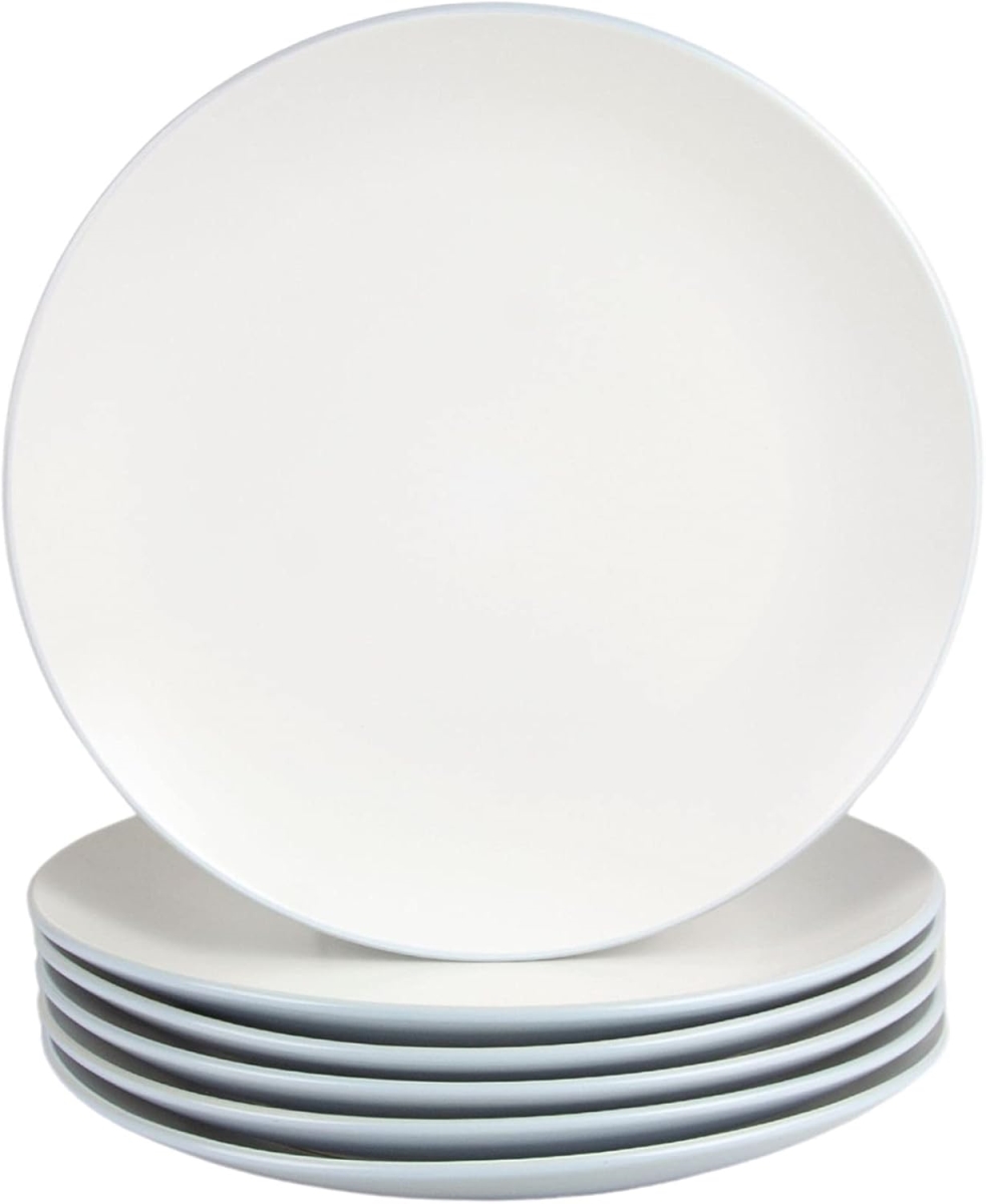 Picture of 10 Strawberry Street 2TONE-4-BLUW-6 8 in. Two Tone Coupe Salad Plate, Blue & White - Set of 6