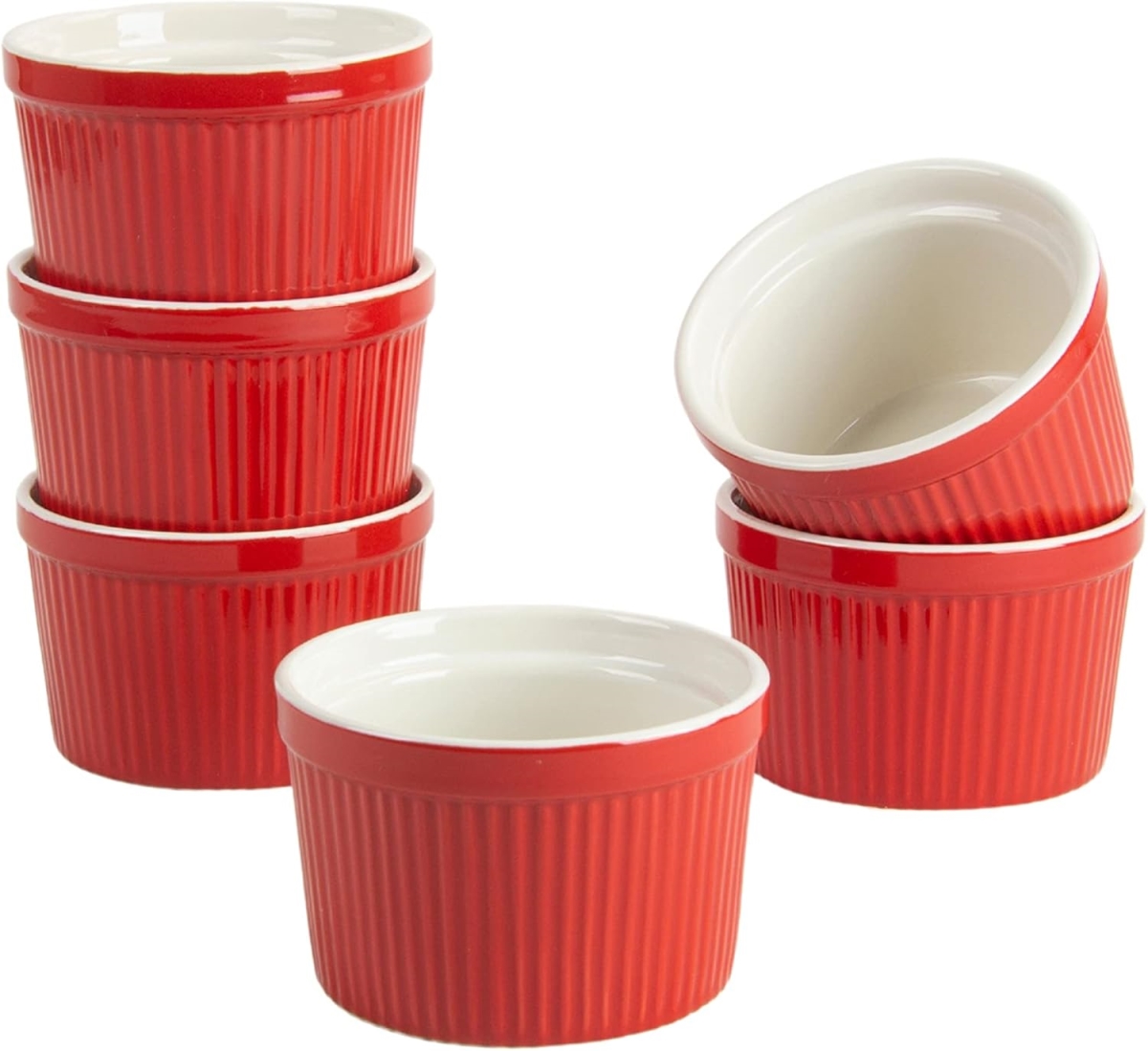 Picture of 10 Strawberry Street ROMA-45-6RAM-R 10 oz Roma Ramekin Bakeware Set&#44; Red - Set of 6