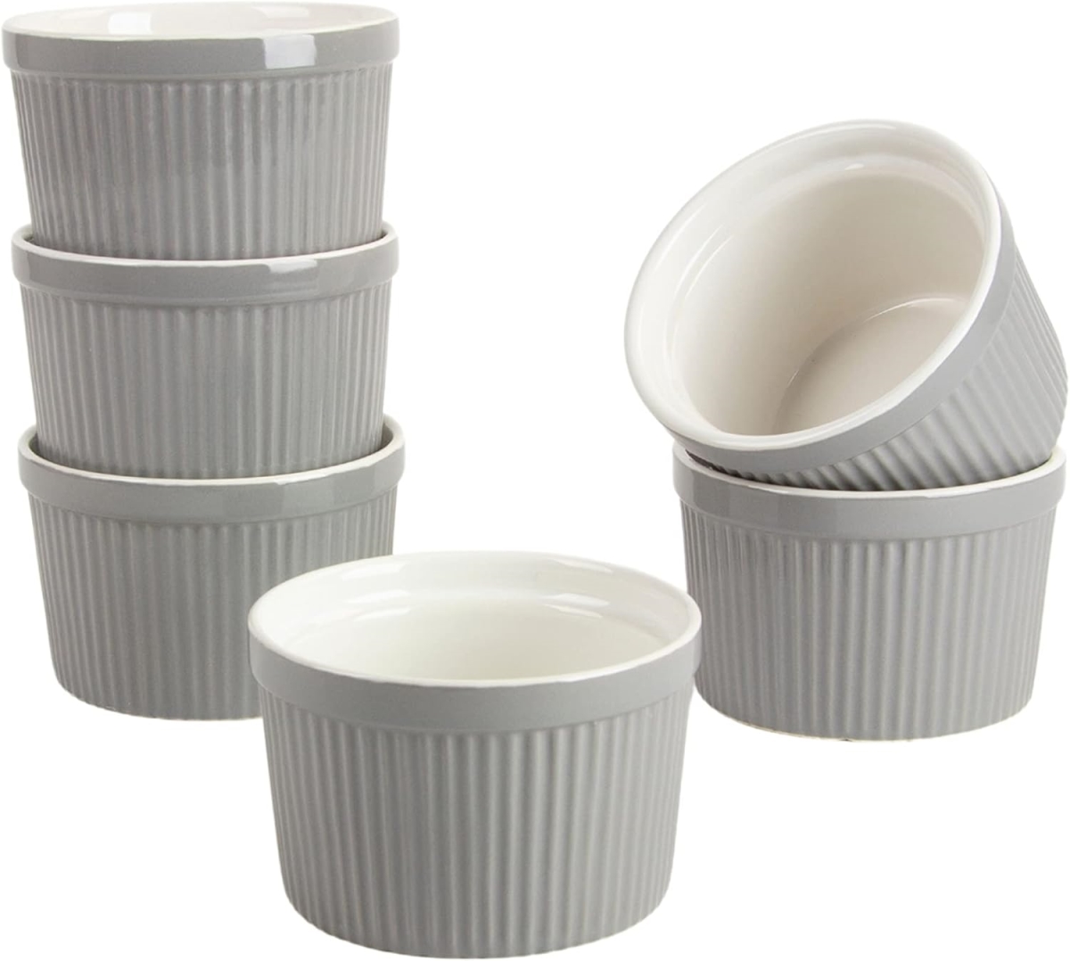 Picture of 10 Strawberry Street ROMA-45-6RAM-CG 10 oz Roma Ramekin Bakeware Set&#44; Gray - Set of 6