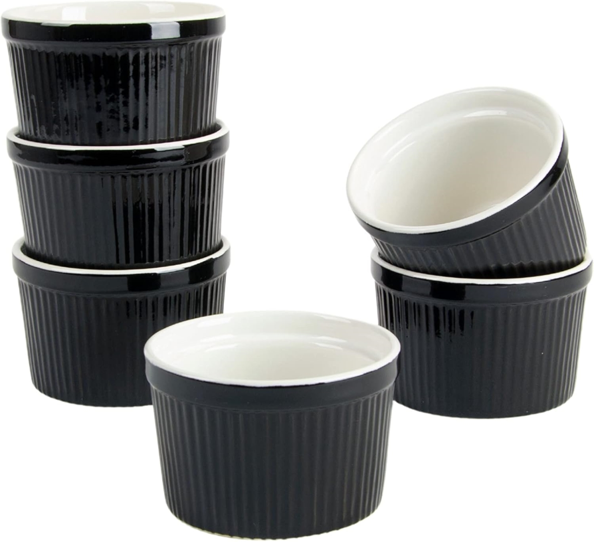 Picture of 10 Strawberry Street ROMA-45-6RAM-BK 10 oz Roma Ramekin Bakeware Set&#44; Black - Set of 6