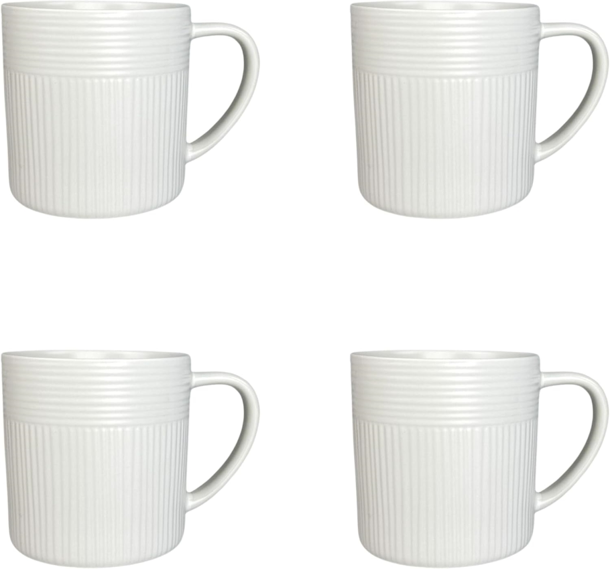 Picture of 10 Strawberry Street LUCA-4MUG-WHT 18.5 fl oz Luca Mug&#44; Matte & Gloss White - Set of 4
