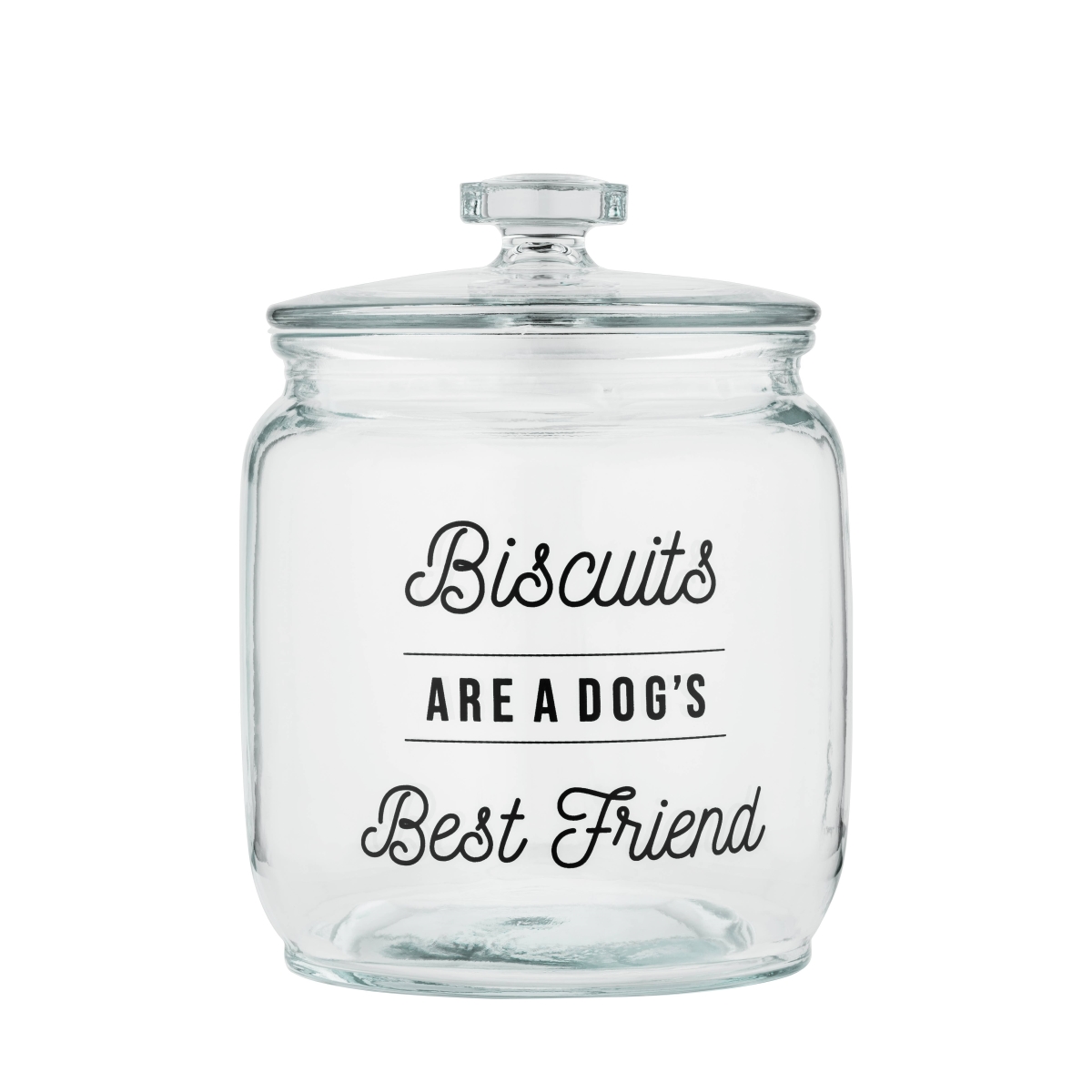 Picture of 10 Strawberry Street 7CA614 50 oz Biscuits Are A Dogs Best Friend Canister, Clear