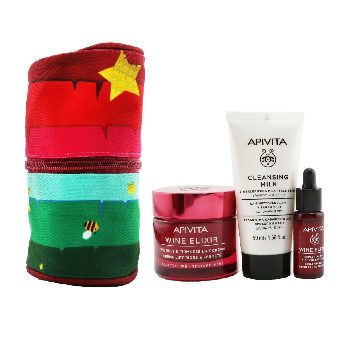 Picture of Apivita 270832 Di-Vine Beauty Wine Elixi-Rich Texture Gift Set - 3 Piece Plus 1 Pouch