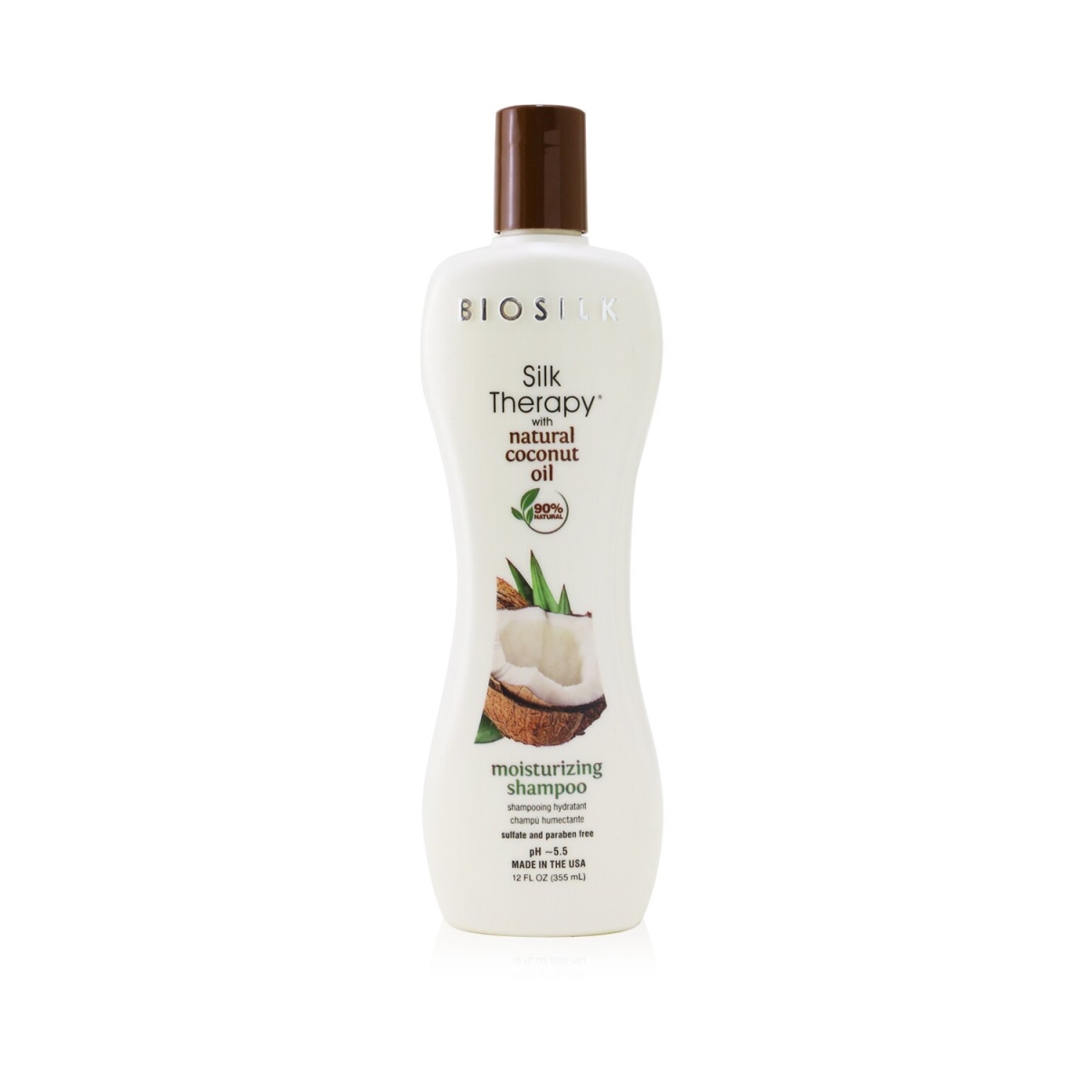 Picture of BioSilk 257369 12 oz Silk Therapy with Coconut Oil Moisturizing Shampoo