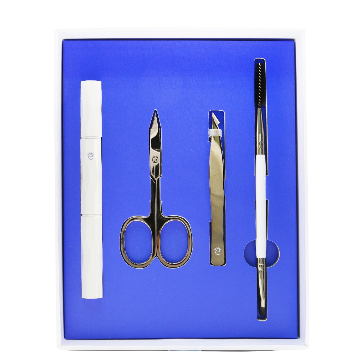 Picture of Eyeko 271207 Brow Grooming Kit for Brow Brush & Spoolie Plus Scissors Plus Tweezers Plus Brow Razor & Pouch - 4 Piece Plus 1 Bag