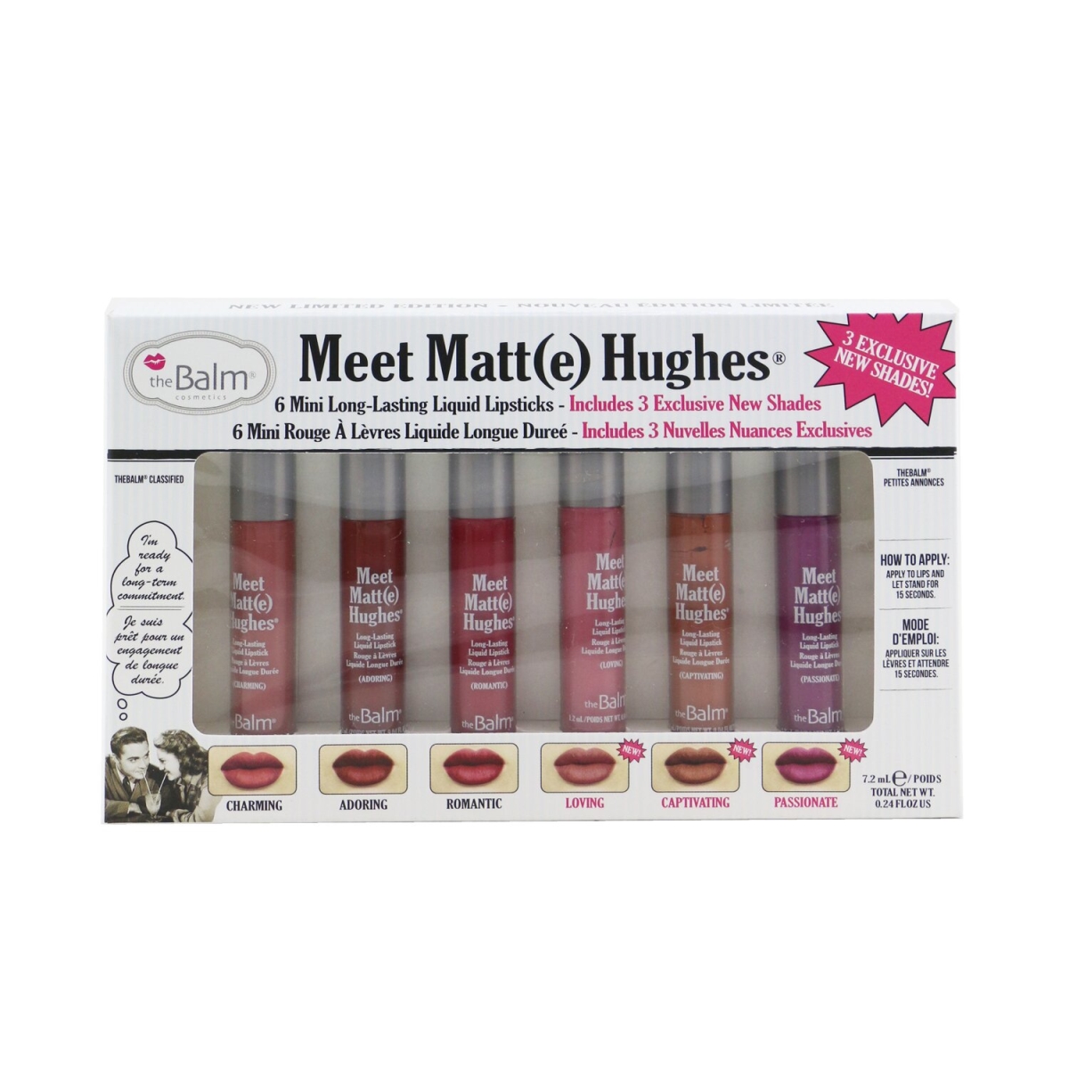 Picture of TheBalm 260837 0.04 oz Meet Matte Hughes 6 Mini Long Lasting Liquid Lipsticks Kit - Volume 3