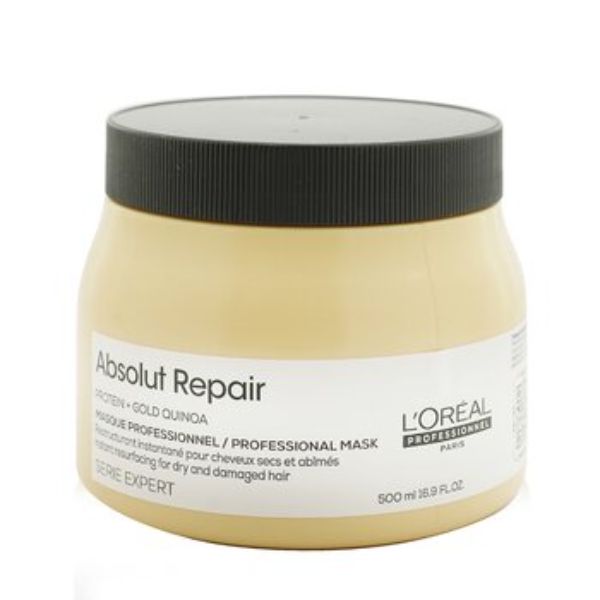 Picture of LOreal 275061 16.9 oz Professionnel Serie Expert Hair Care with Absolut Repair Gold Quinoa & Protein Resurfacing Mask for Dry & Damaged Hair