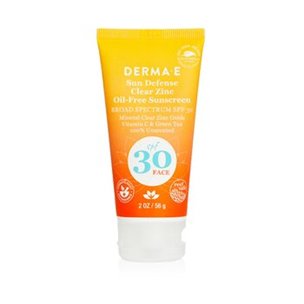 Picture of Derma E 277105 2 oz Sun Defense Clear Zinc Oil Free SPF 30 Face Sunscreen