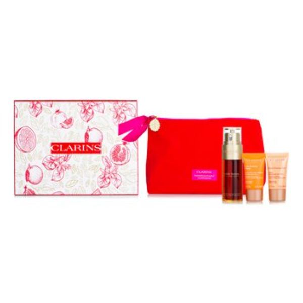 282214 Double Serum & Extra-Firming Collection Gift Set - 3 Piece Plus 1 Bag -  Clarins