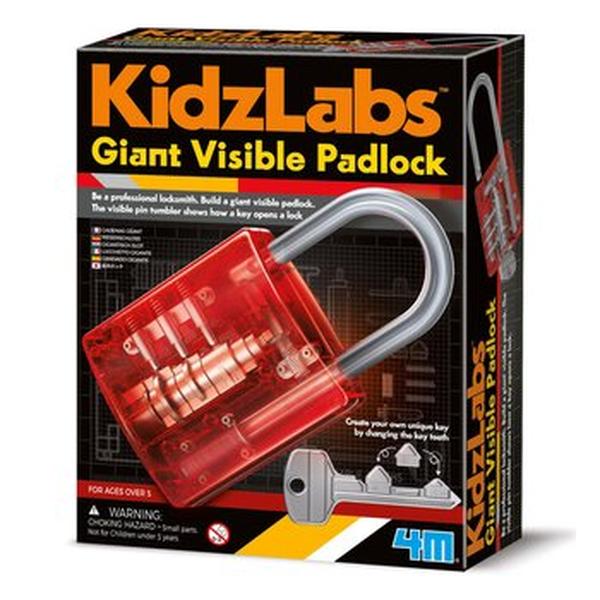 Picture of 4M 298650 37 x 18 x 22.5 mm KidzLabs & Giant Visible Padlock