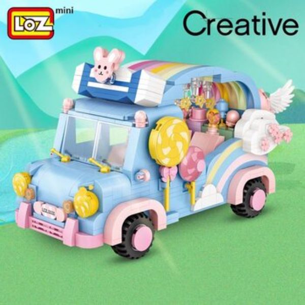 Picture of Loz 295699 Creator Rainbow Car Mini Blocks