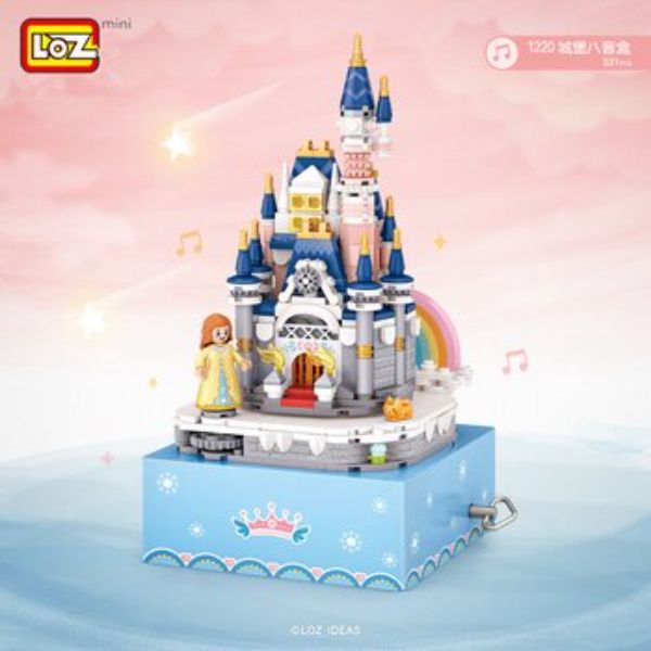 Picture of Loz 295723 Creator Princess Castle Rotating Music Box Mini Blocks