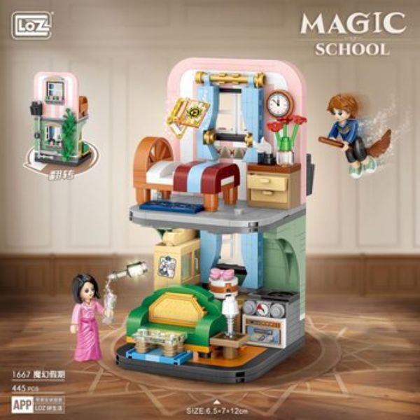 Picture of Loz 295721 Magic Academy Street Series Magic Holiday Mini Blocks