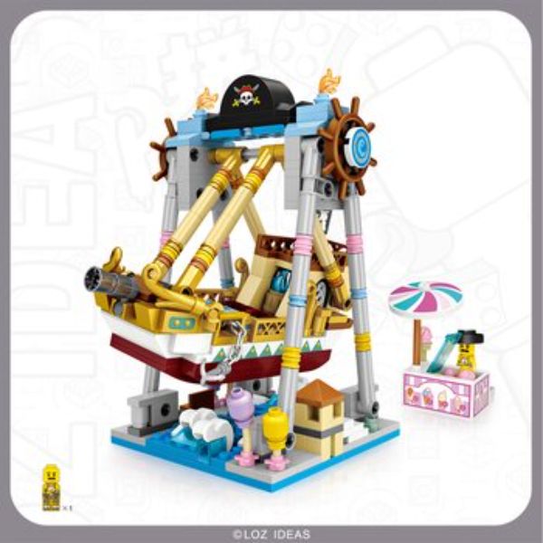Picture of Loz 295655 Dream Amusement Park Series Pirate Ship Mini Blocks