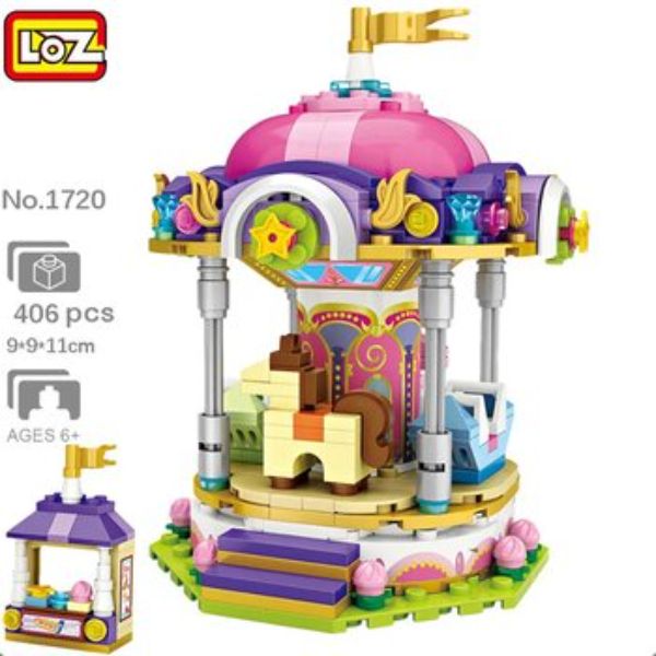 Picture of Loz 295662 Dream Amusement Park Series Carousel Mini Block