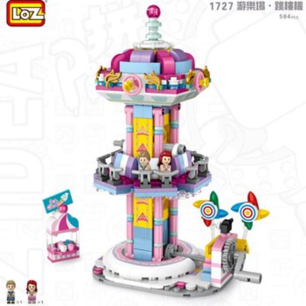 Picture of Loz 295667 Dream Amusement Park Series Drop Tower Mini Block