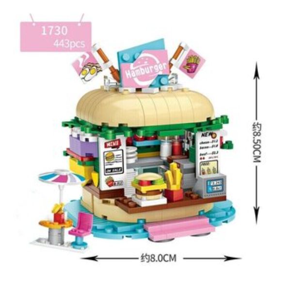 Picture of Loz 295694 Dream Amusement Park Series Burger shop Mini Block