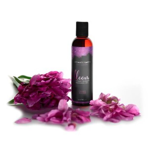 Picture of Intimate Earth 296777 4 oz Bloom Massage Oil - Peony Blush
