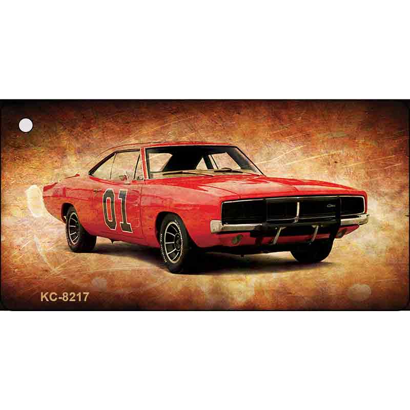 KC-8217 1.5 x 3 in.General Lee Vintage Novelty Aluminum Key Chain