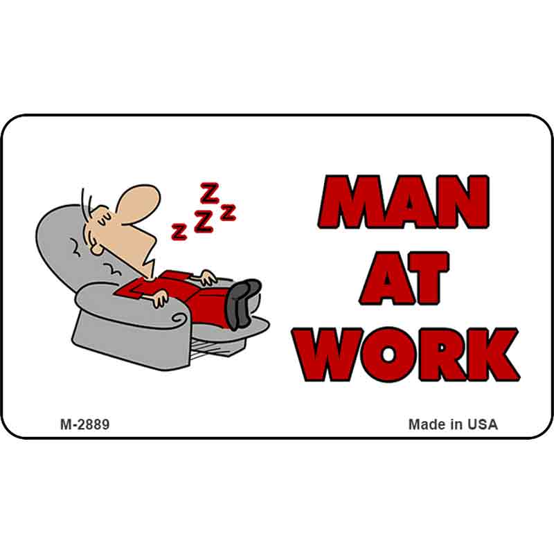 M-2889 2 x 3 in. Man At Work Novelty Metal Magnet