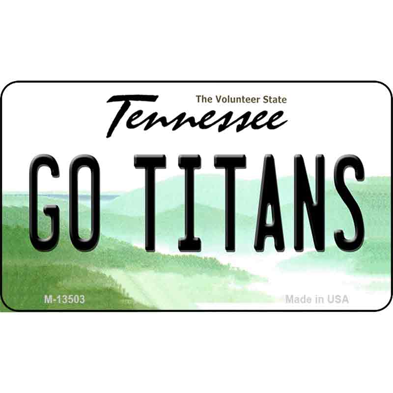 M-13503 2 x 3 in. Go Titans Novelty Metal Magnet