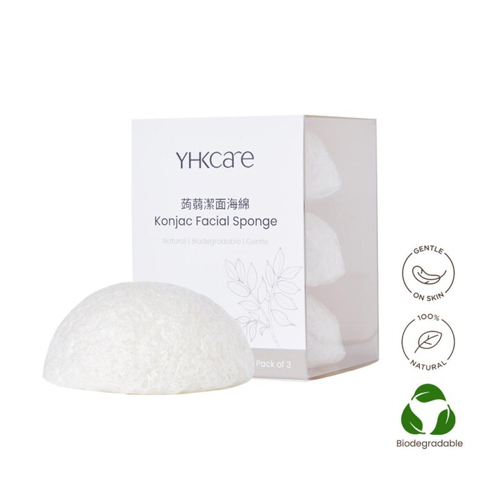 Picture of YHKCare 300906 Konjac Sponge Pure Trio Pack