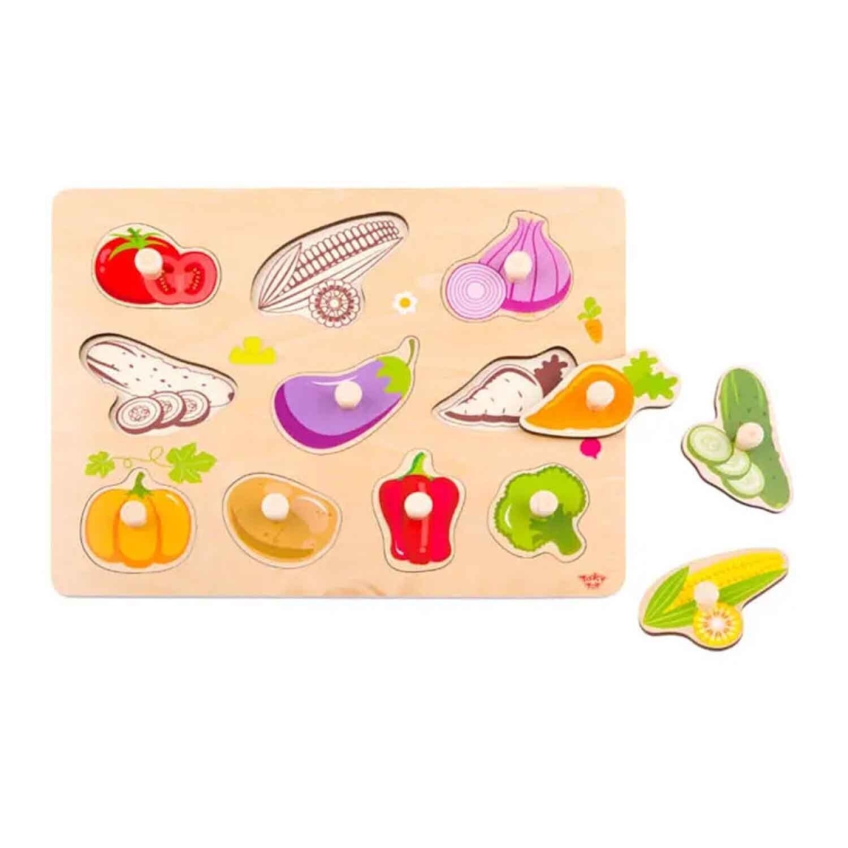 Picture of Tooky Toy 300378 30 x 23 x 2 cm Vegetable Puzzle
