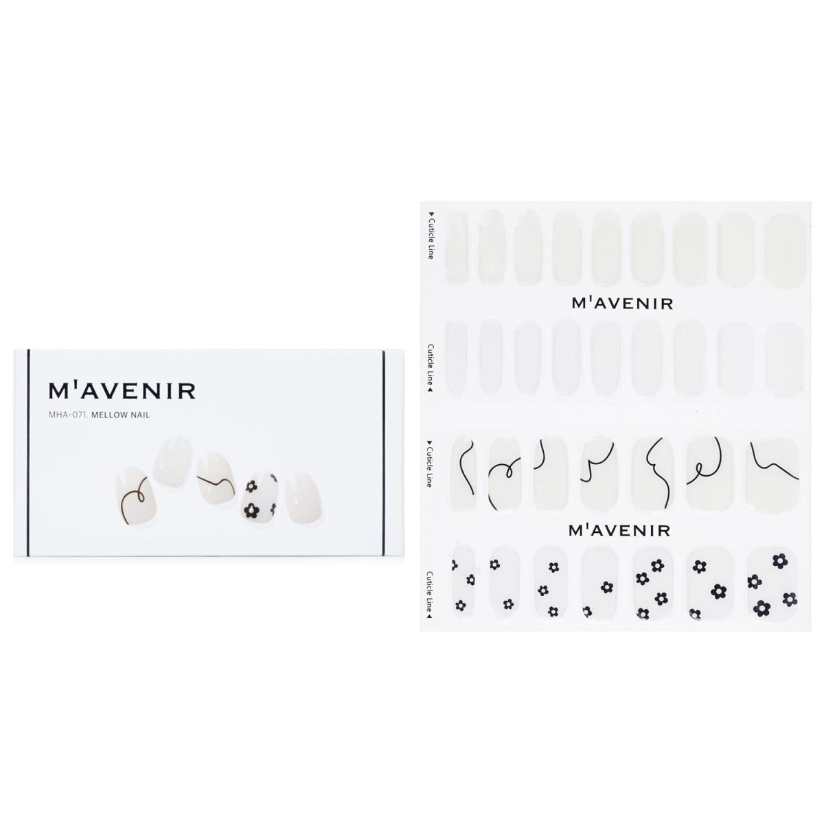 Picture of Mavenir 282088 White Nail Sticker&#44; Mellow