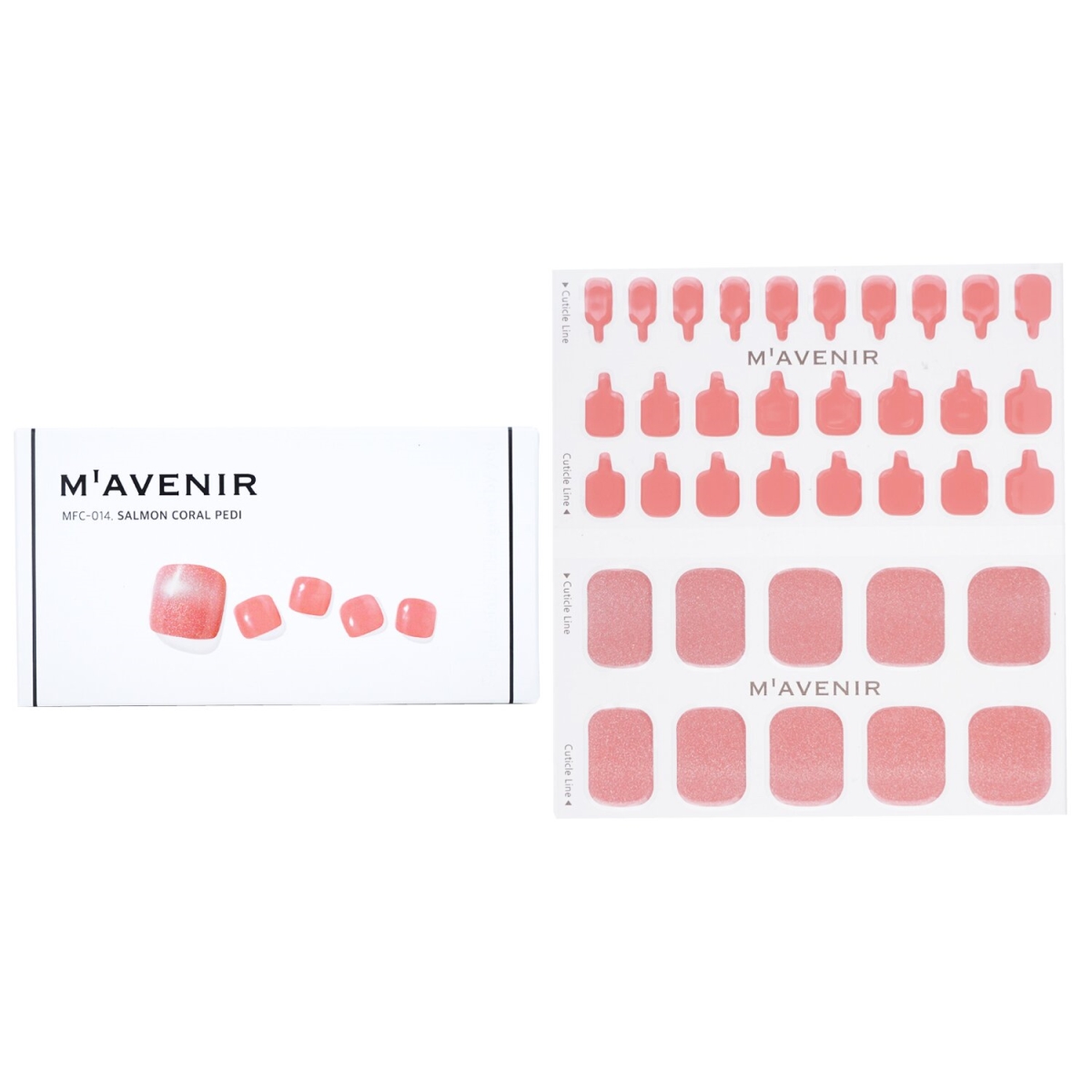 Picture of Mavenir 282106 Pink Nail Sticker&#44; Salmon Coral Pedi