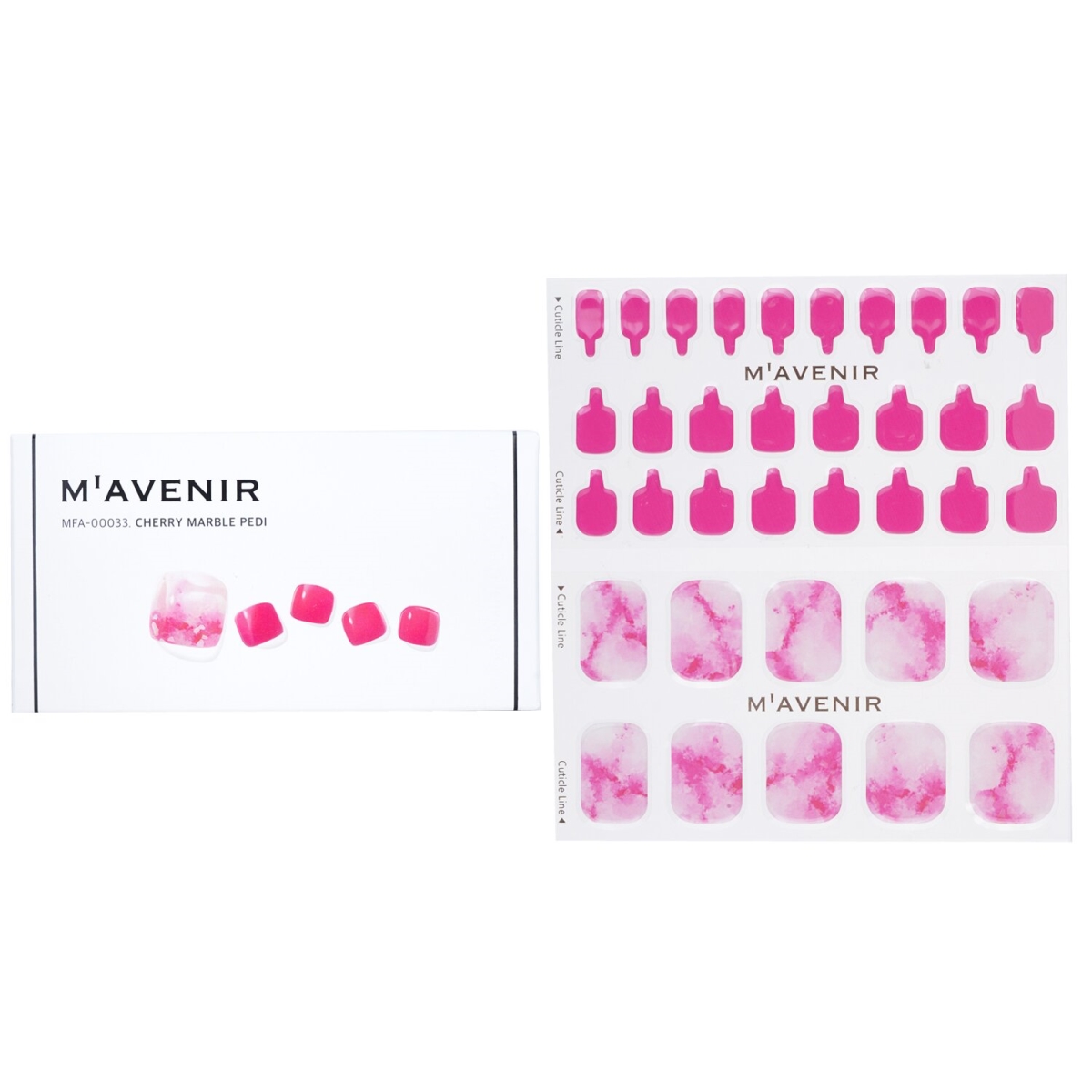 Picture of Mavenir 282140 Pink Nail Sticker&#44; Cherry Marble Pedi