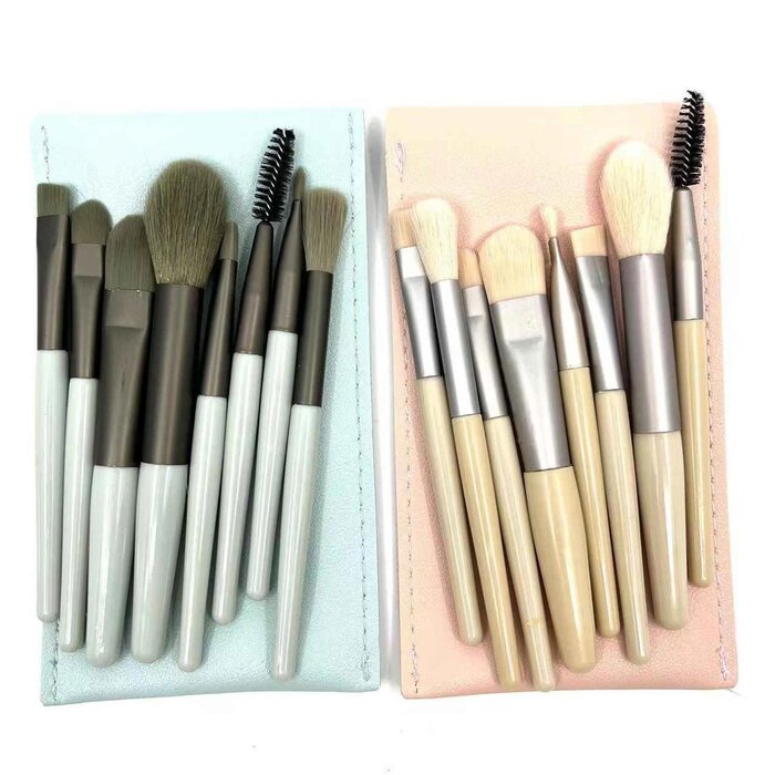 Picture of Louisa 297446 8 Piece Makeup Brush Set with Faux Leather Bag&#44; Random Color