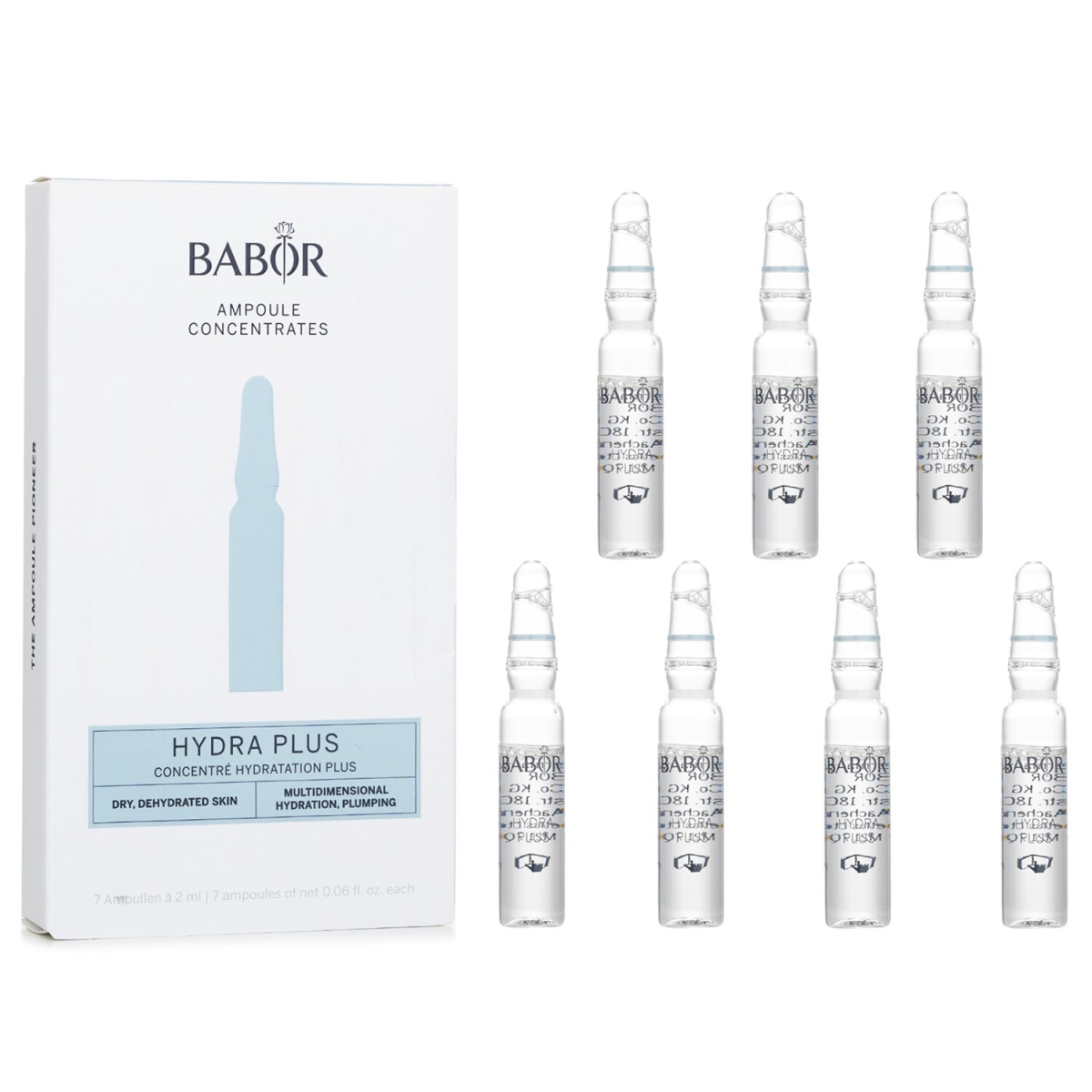 Picture of Babor 304802 7 x 2 ml Ampoule Concentrates for Dry & Dehydrated Skin&#44; Hydra Plus