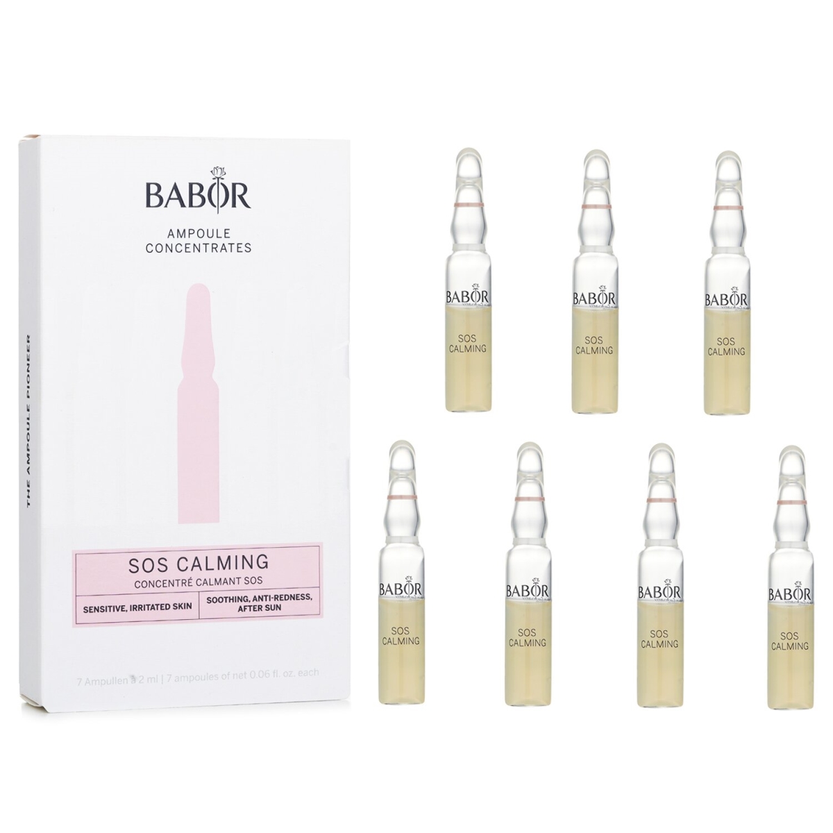 Picture of Babor 304809 7 x 2 ml Ampoule Concentrates for Sensitive & Irritated Skin&#44; SOS Calming