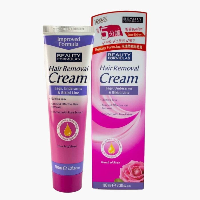 Picture of Beauty Formulas 300871 100 ml Touch of Rose Hair Removal Cream