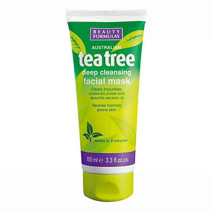 Picture of Beauty Formulas 300998 100 ml Tea Tree Deep Cleansing Facial Mask