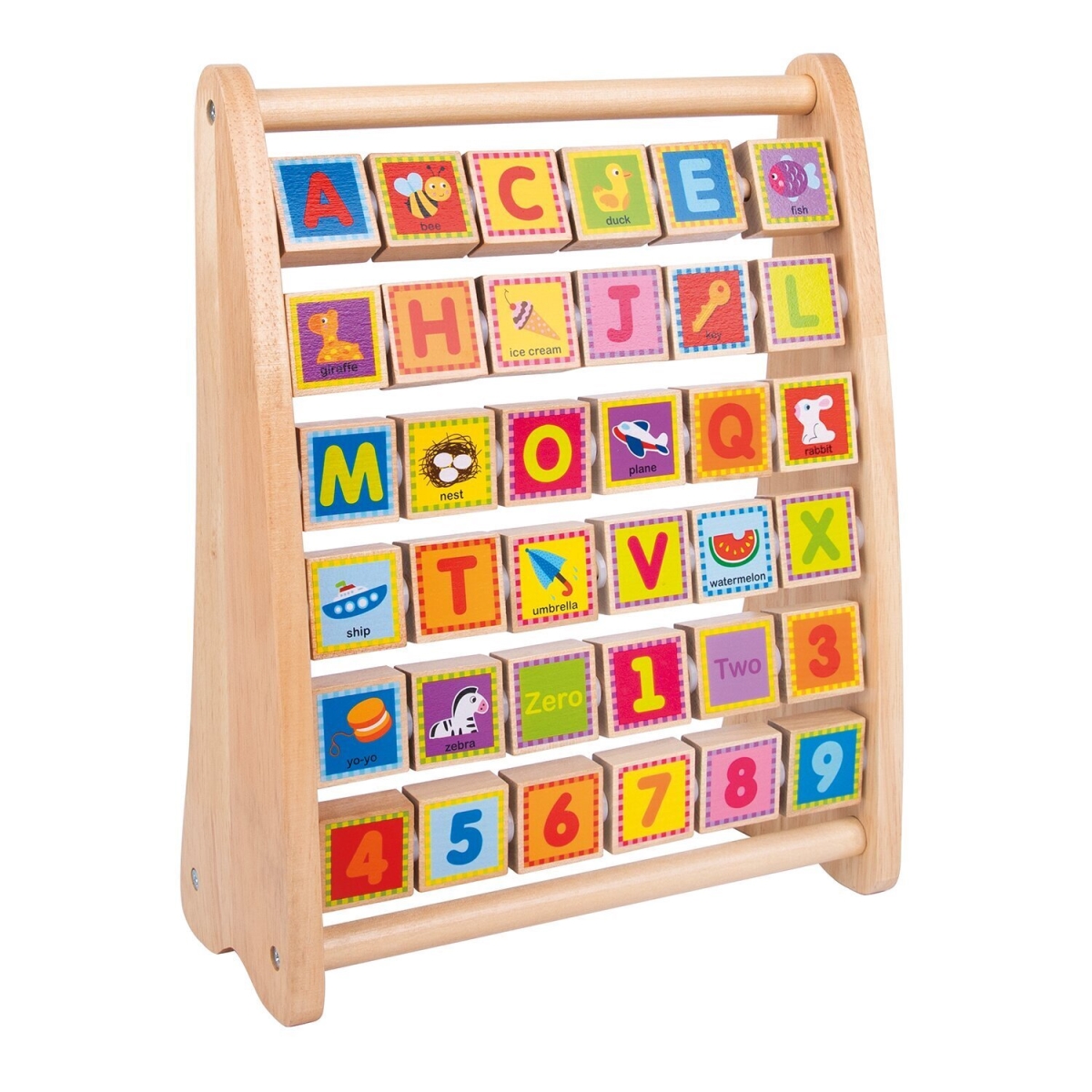 Picture of Tooky Toy 300298 25 x 12 x 32 cm Alphabet Abacus
