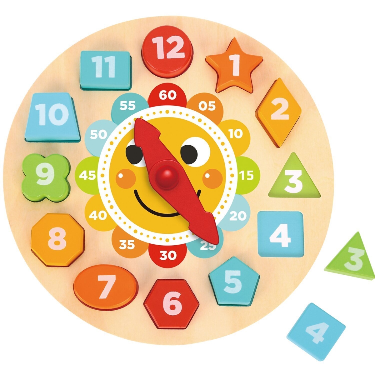 Picture of Tooky Toy 300276 22 x 22 x 3 cm Clock Puzzle