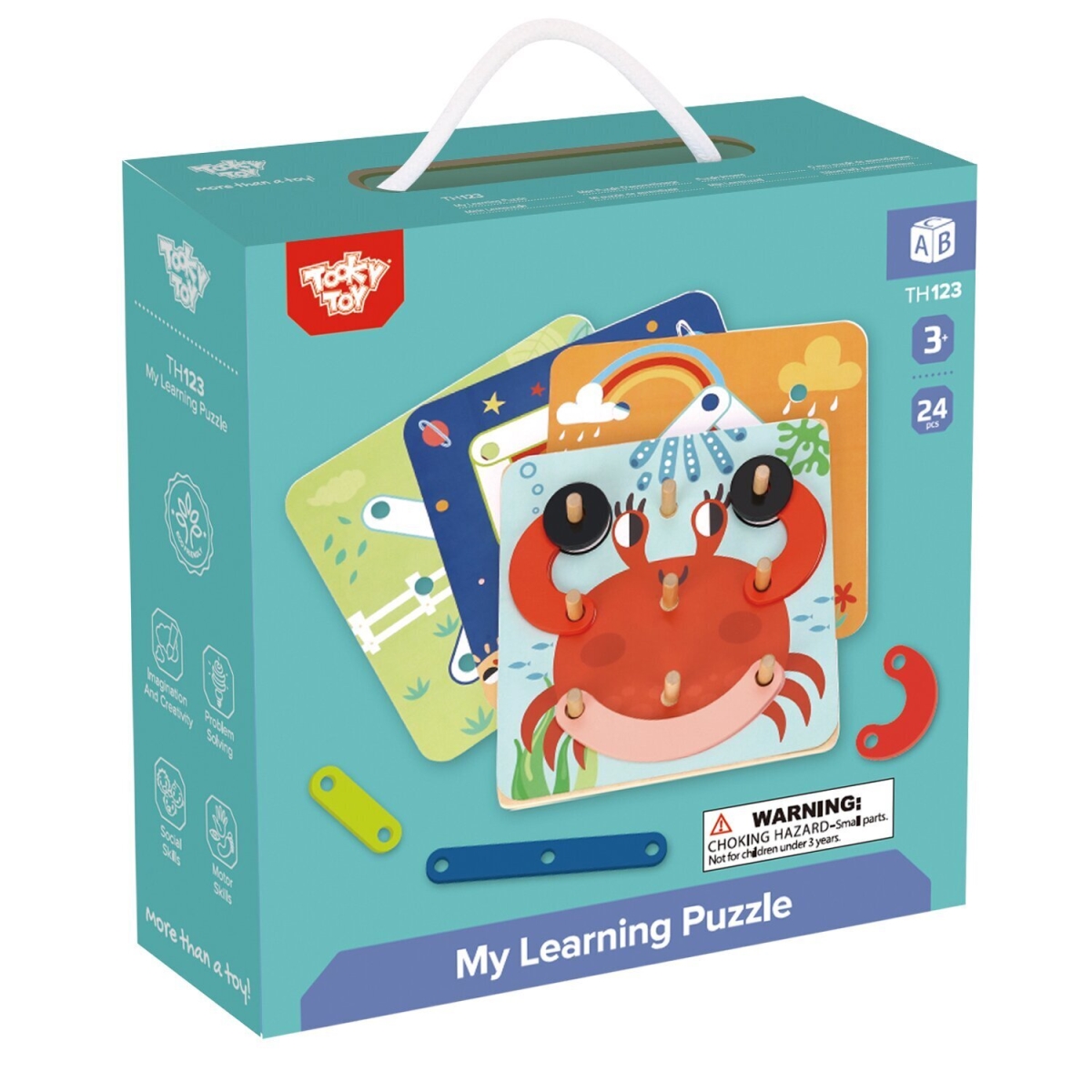Picture of Tooky Toy 300254 18 x 18 x 4 cm My Learning Puzzle