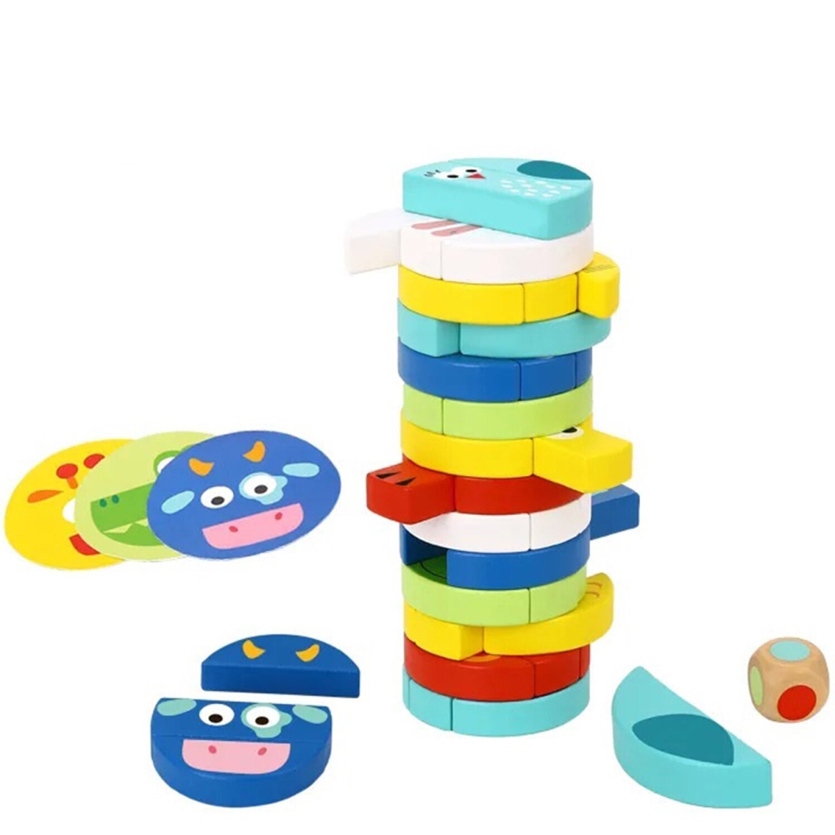 Picture of Tooky Toy 300266 8 x 8 x 23 cm Stacking Game&#44; Animals
