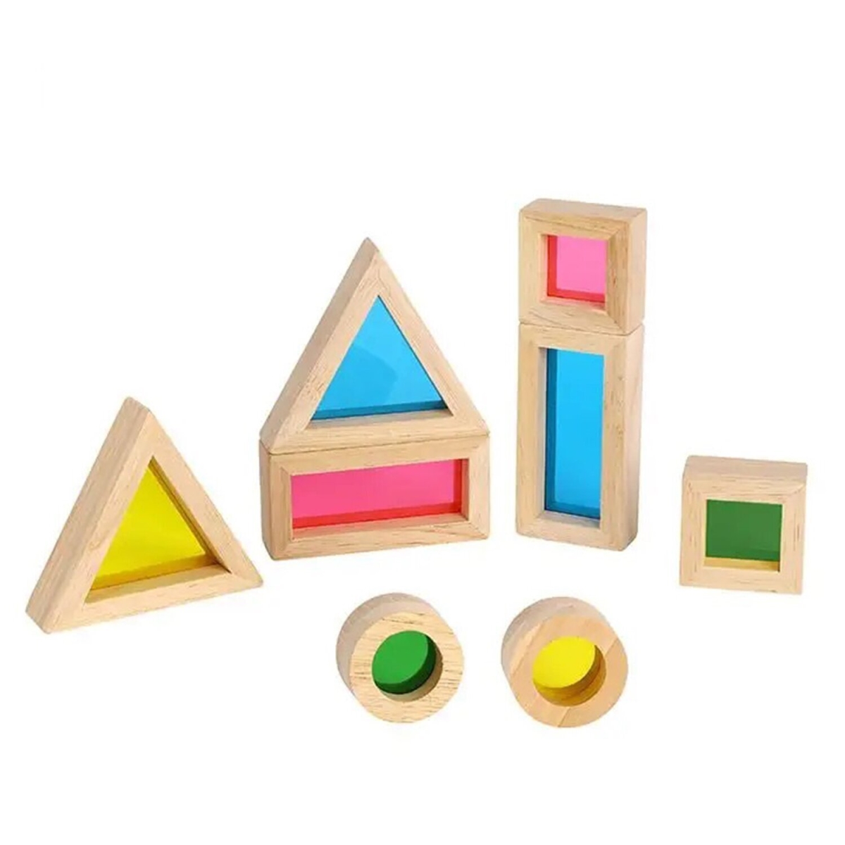 Picture of Tooky Toy 300321 27 x 18 x 4 cm Rainbow Sensory Blocks