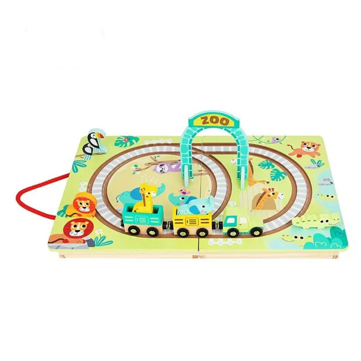 Picture of Tooky Toy 300349 30 x 24 x 6 cm Tabletop Railroad Zoo