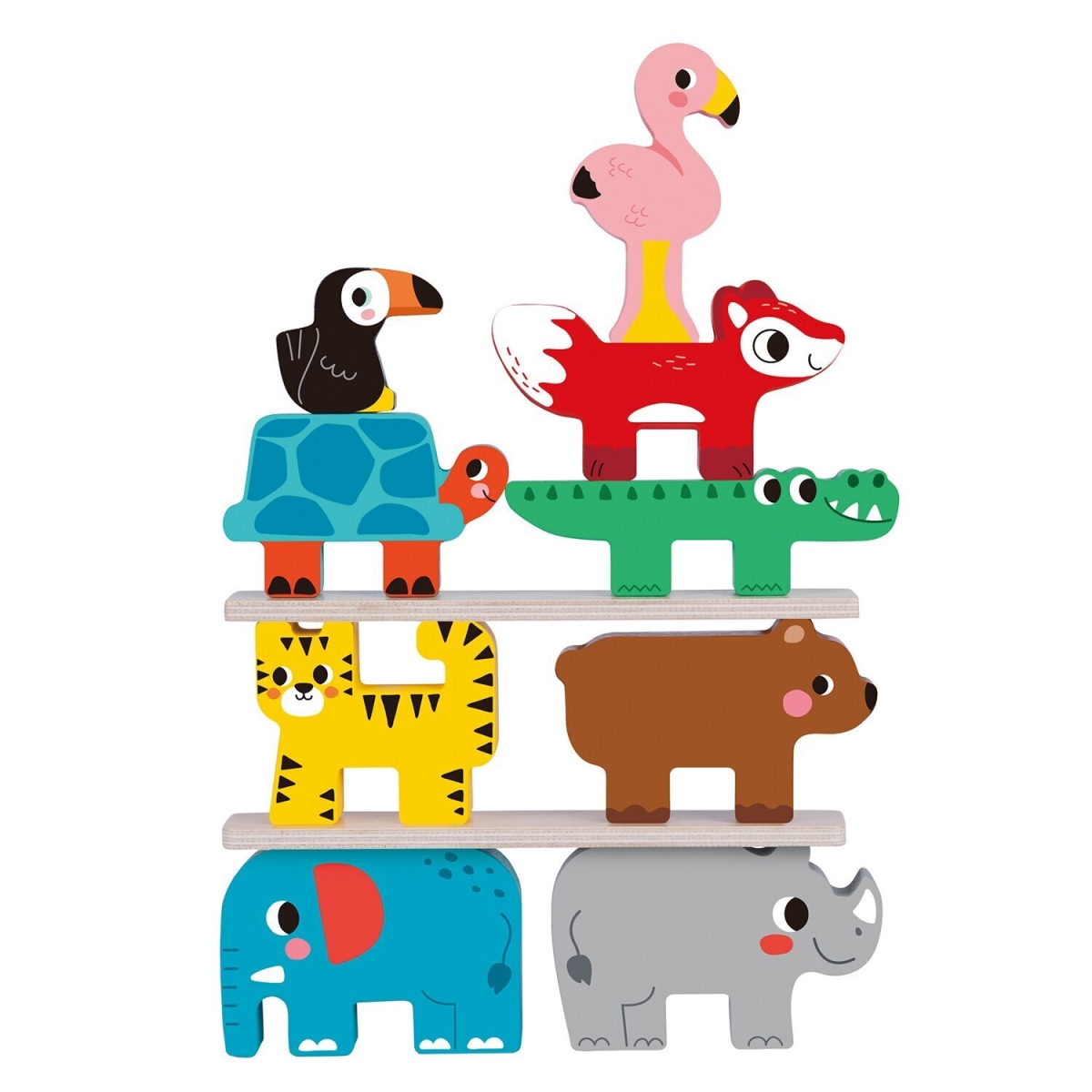 Picture of Tooky Toy 300317 21 x 4 x 17 cm Stacking Animals