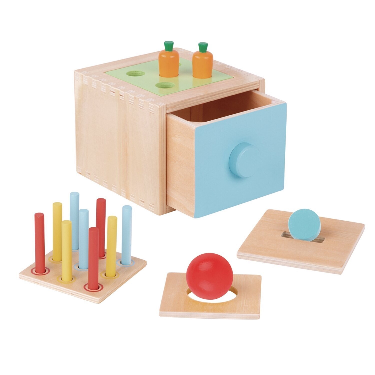 Picture of Tooky Toy 300212 15 x 15 x 12 cm 4-in-1 Educational Box