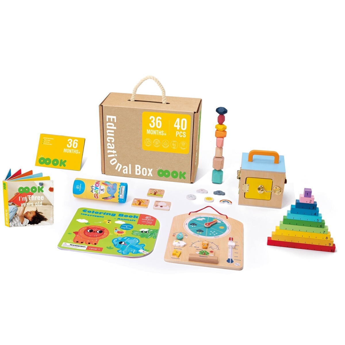 Picture of Tooky Toy 300586 32 x 27 x 18 cm 36 Months & Up Educational Box
