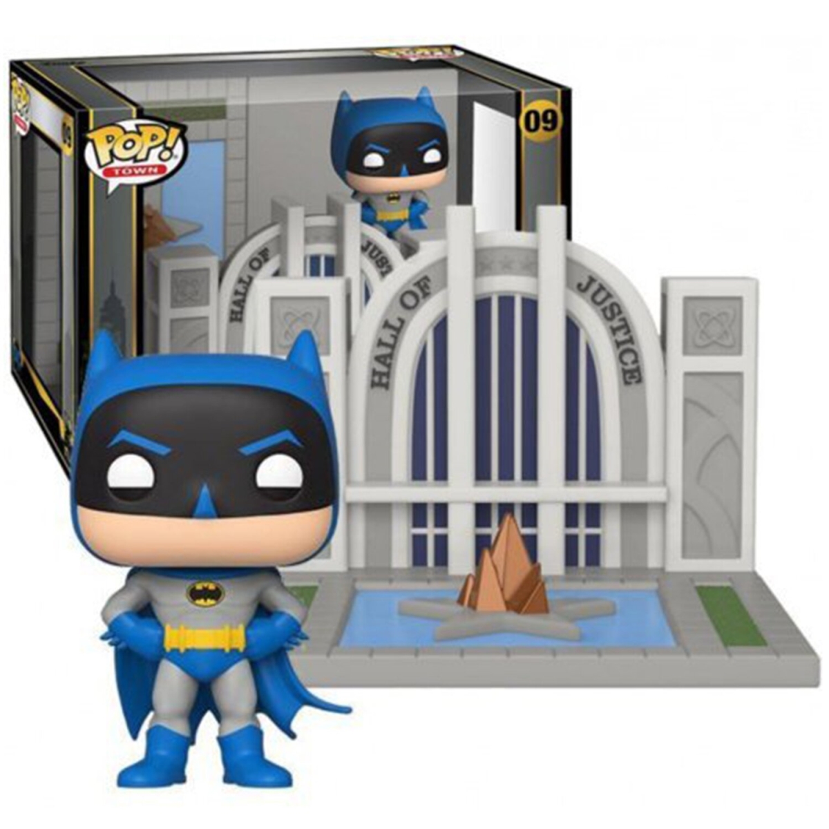 Picture of Funko 304441 21 x 26 x 15 cm Pop Towns Batman 80th Hall of Justice with Batman Toy Figures