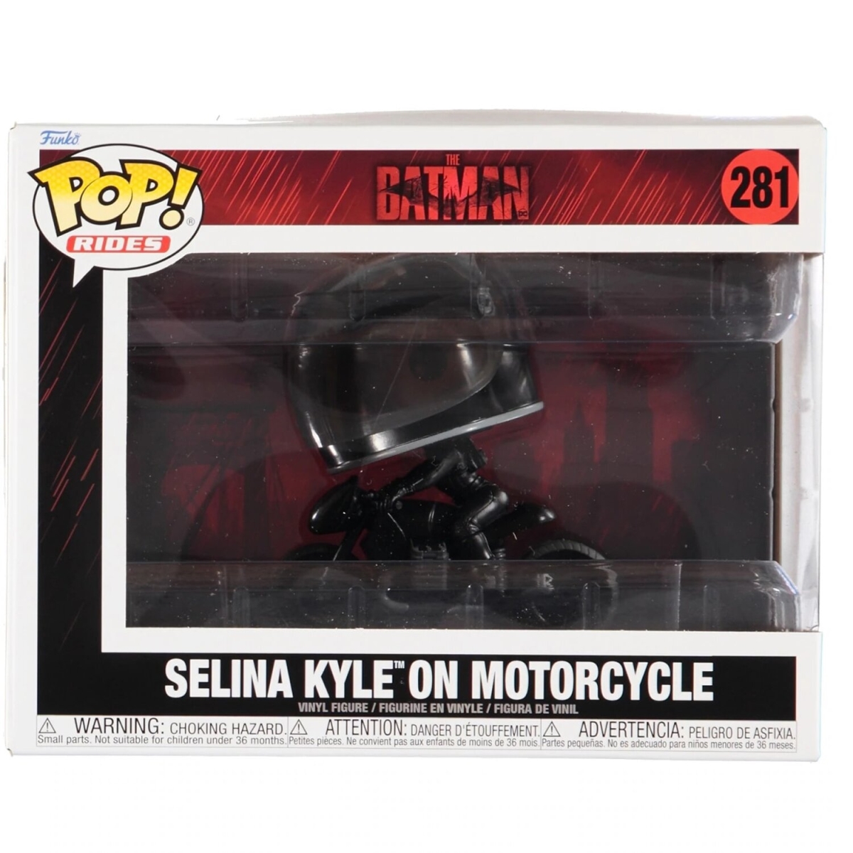 Picture of Funko 304447 23 x 33 x 16 cm Pop Ride DLX the Batman Selina Kyle on Motorcycle Toy Figures