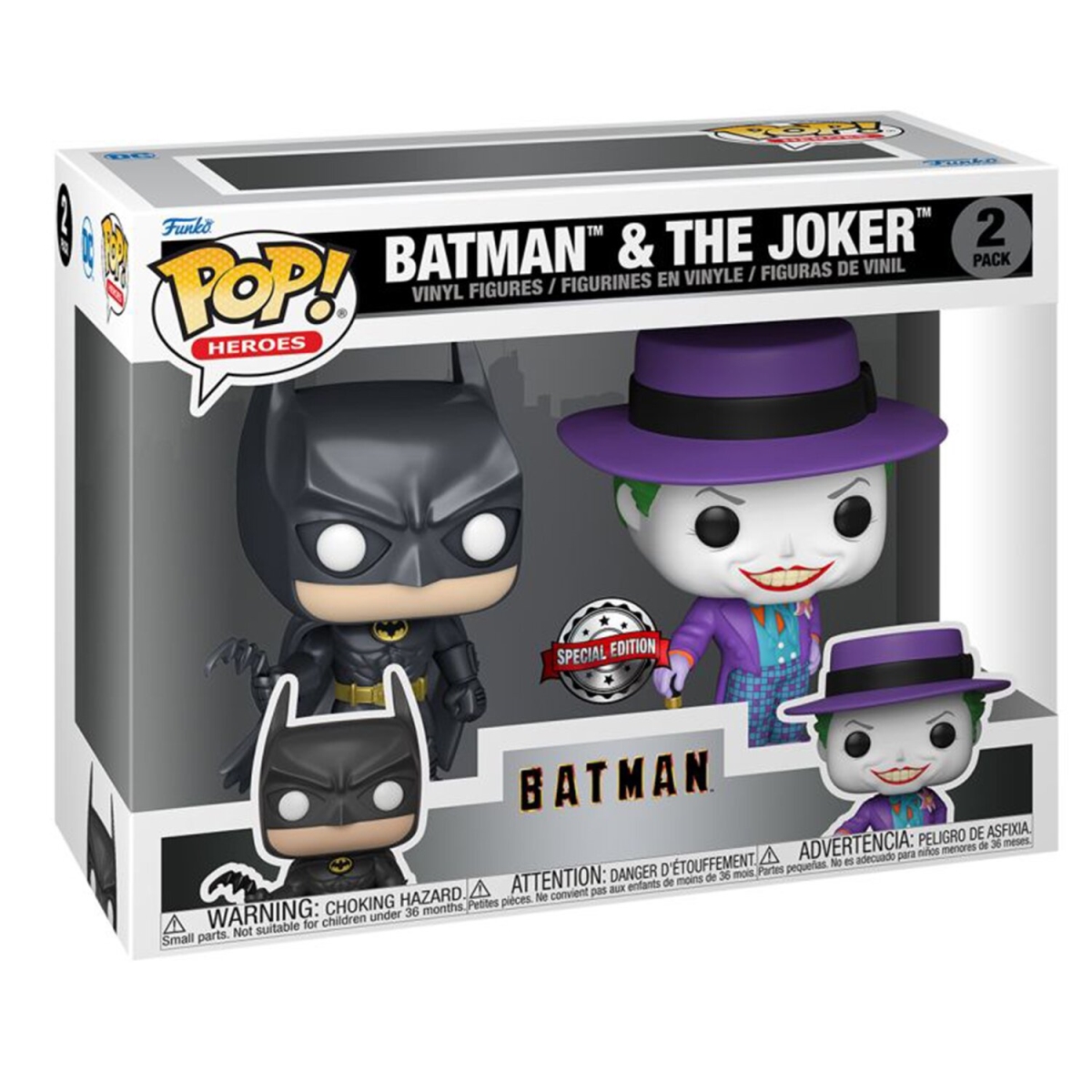 Picture of Funko 304449 16 x 21 x 9 cm Pop Heroes Batman 1989 Joker & Batman Toy Figures